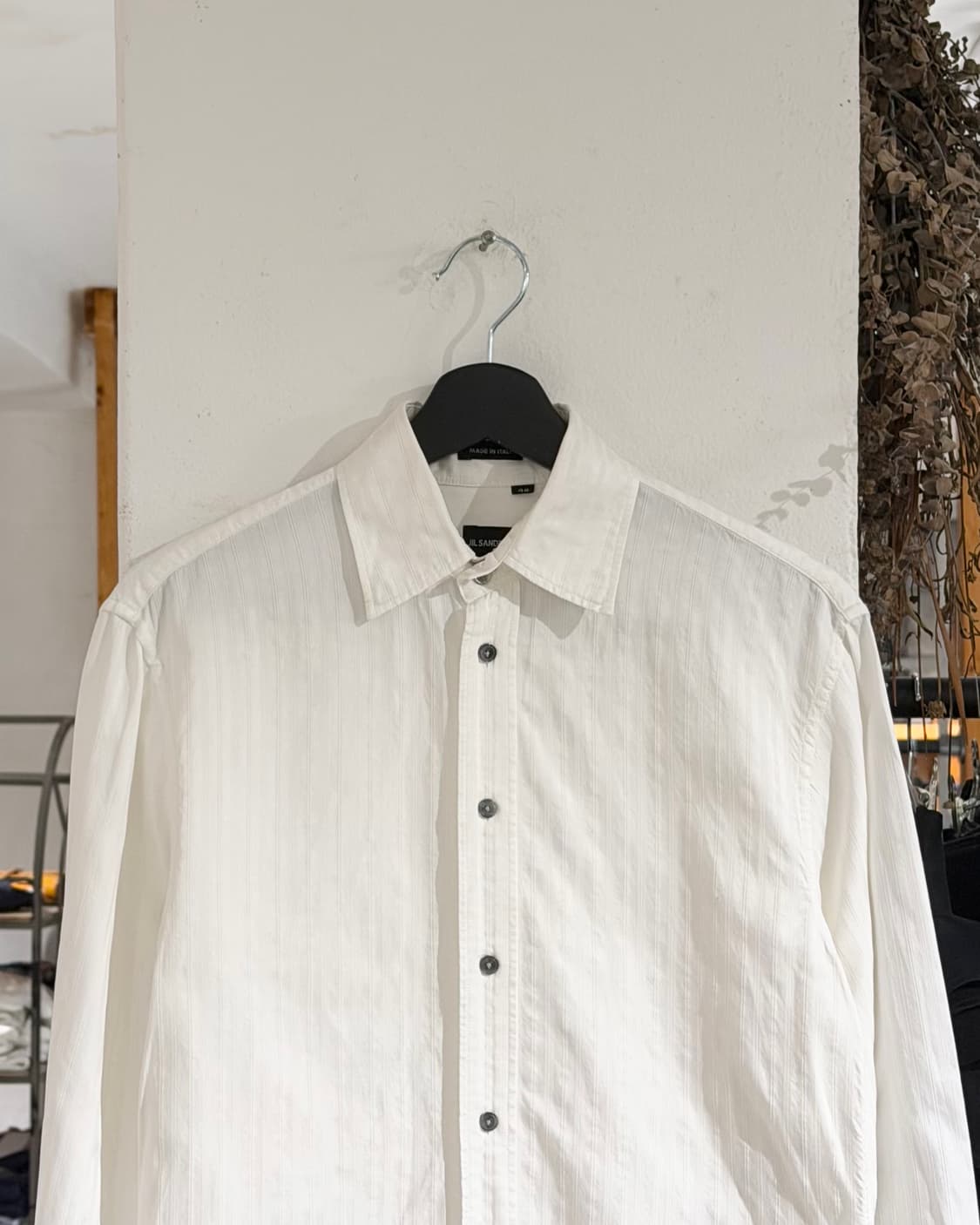 질샌더 화이트 스트라이프 셔츠 상품이미지4