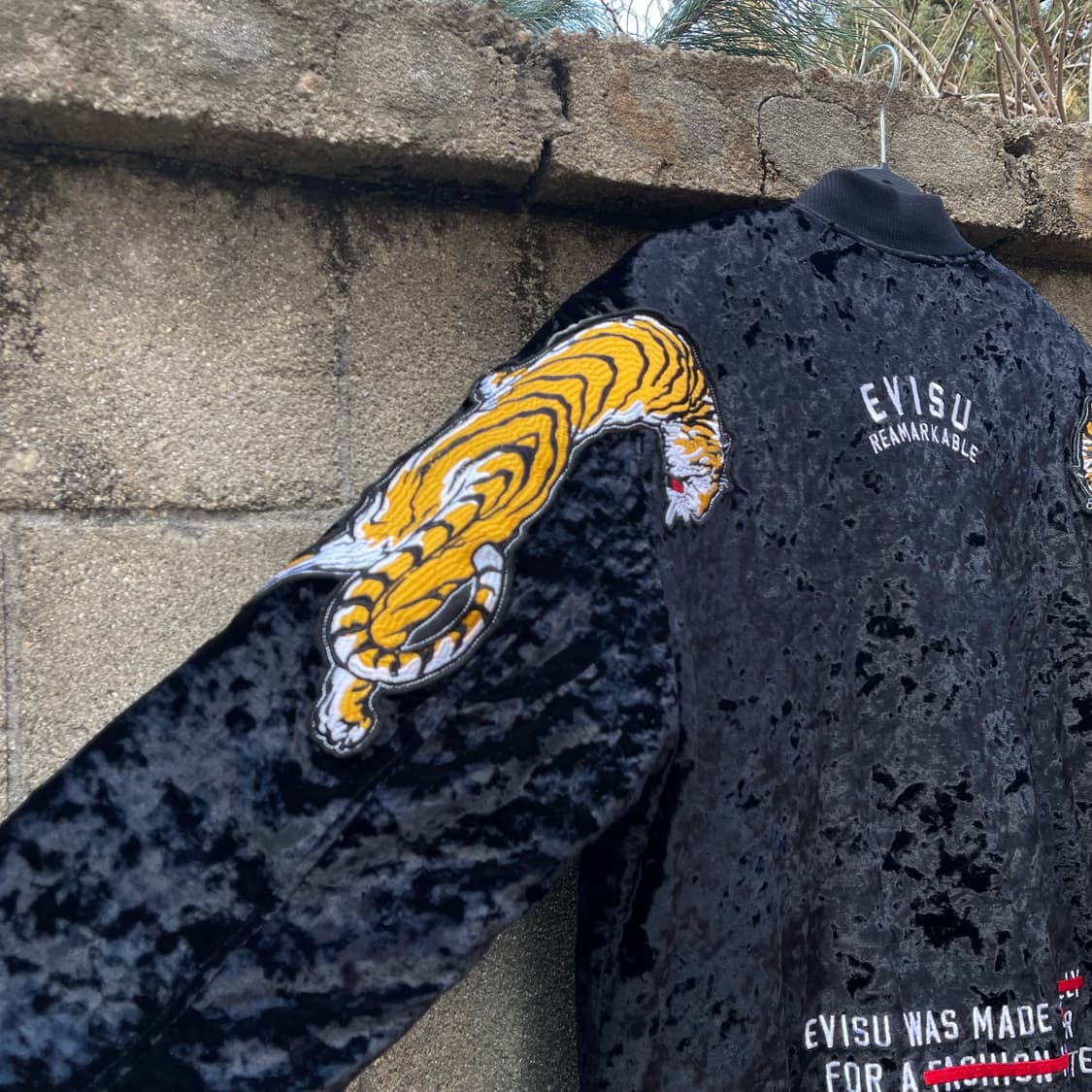 [100] 에비수 호랑이 자수 벨벳 자켓 (~105) 상품이미지5