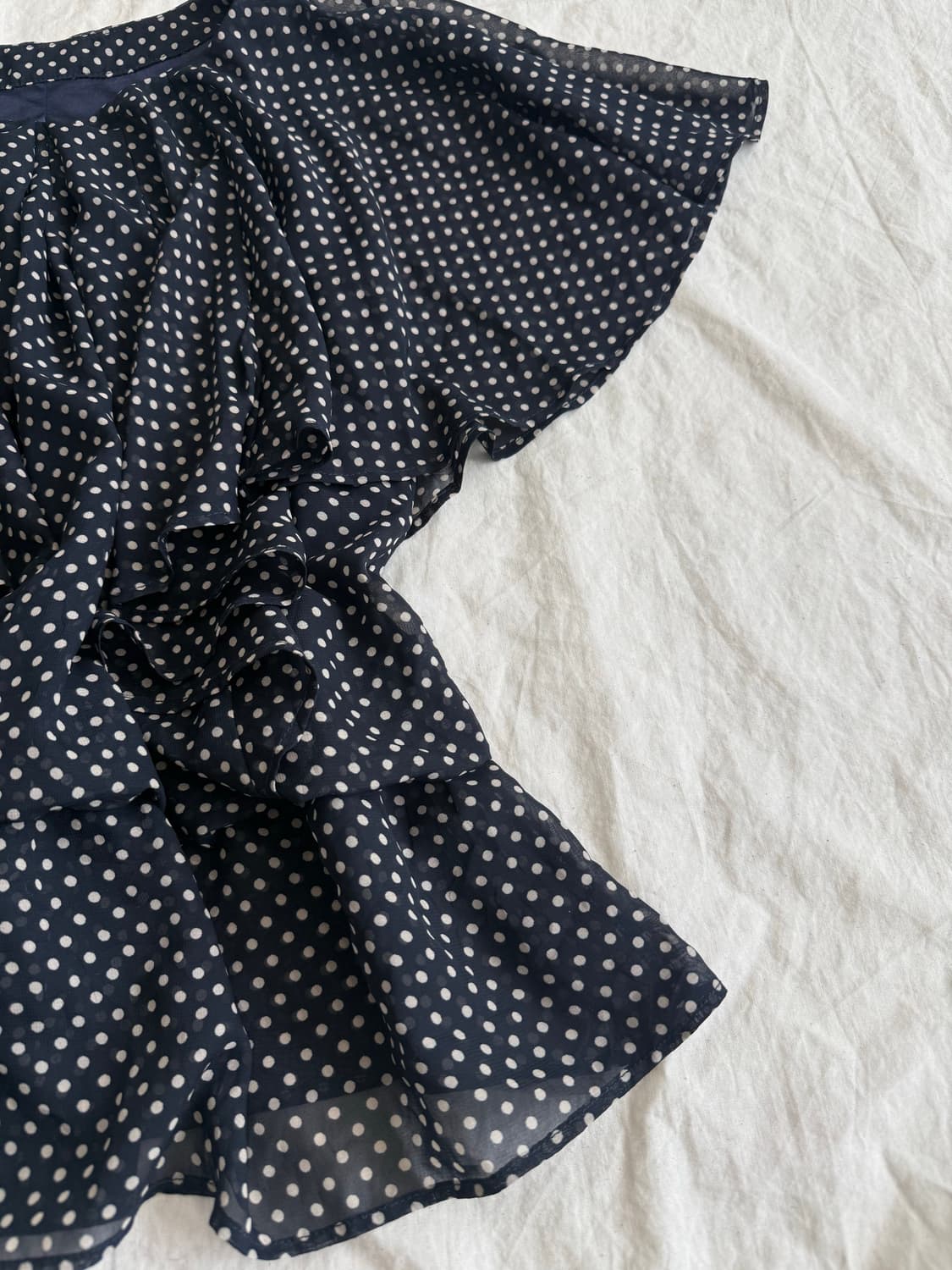 네이비 로걀 갸루 러블리 블라우스 상품이미지3