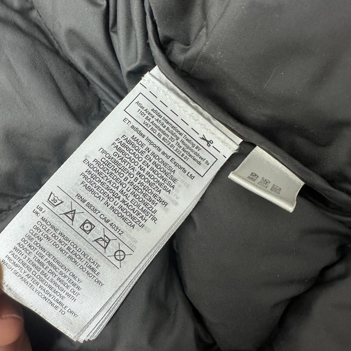 아디다스 덕다운 패딩 점퍼 차콜 2XL 상품이미지10