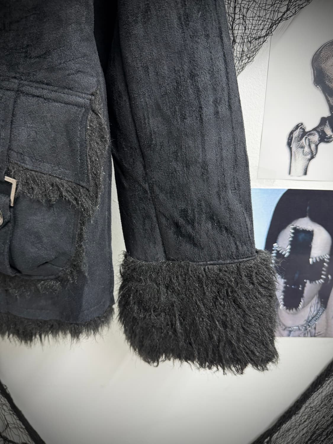 00s punk mood fur jacket 상품이미지4