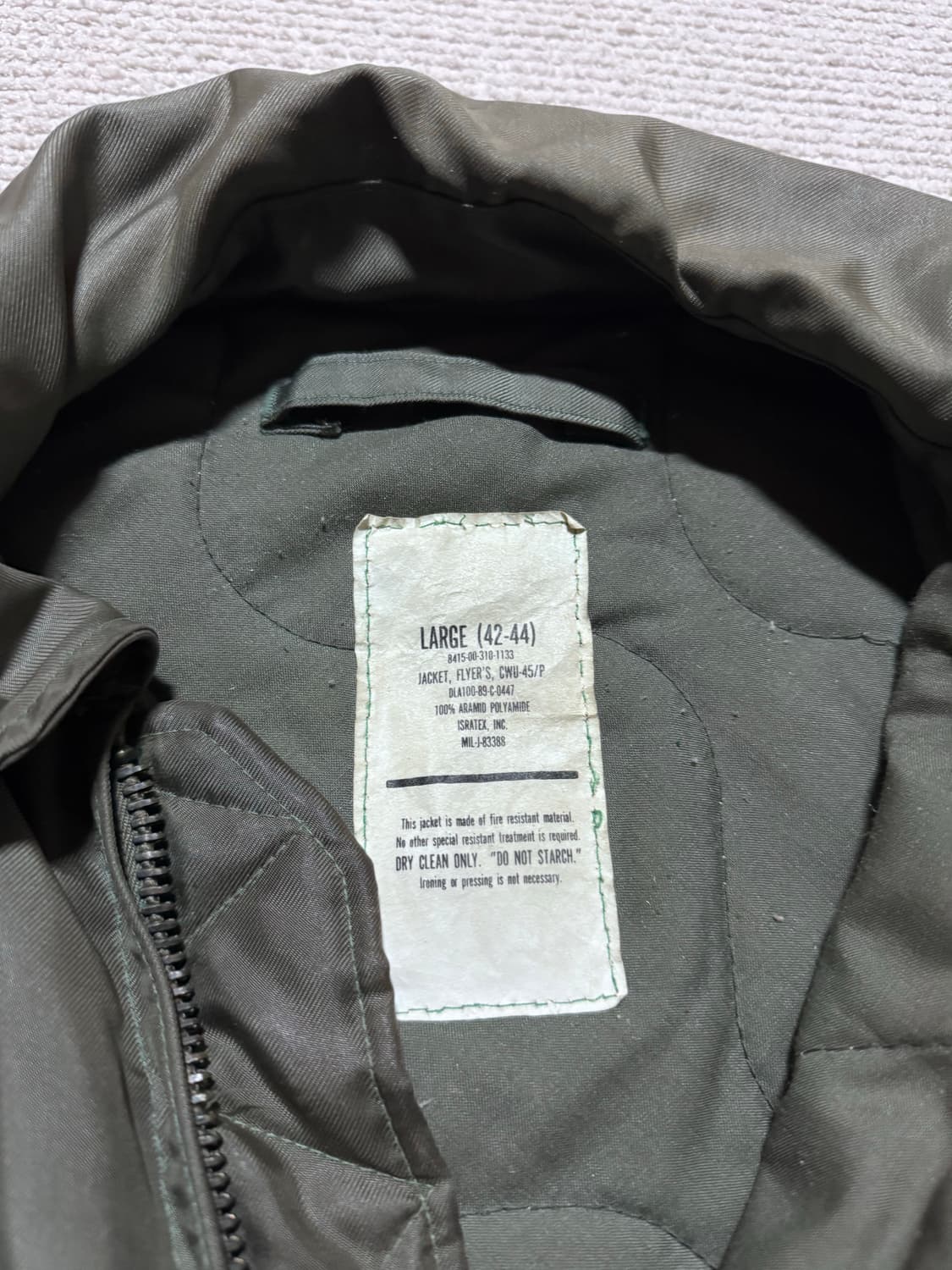 80s USA CWU-45P 플라이트 자켓 L/42  상품이미지5