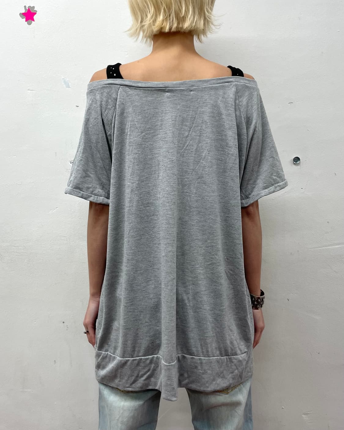 Shoulder Dot Gray T-Shirt 상품이미지3