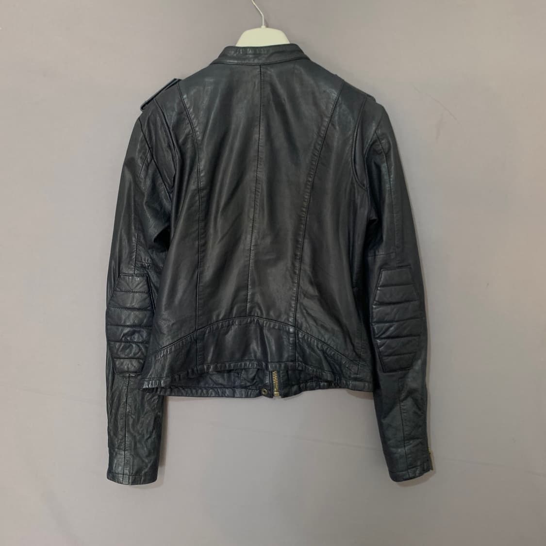 XS 슈퍼드라이 모터사이클 레더 가죽 싱글 라이더 자켓 상품이미지2