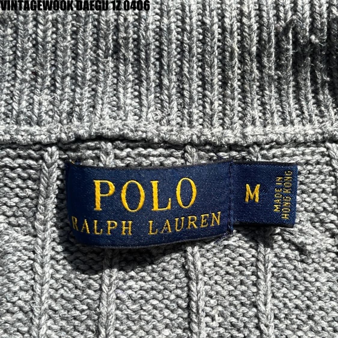 폴로 꽈배기 니트 L 상품이미지3