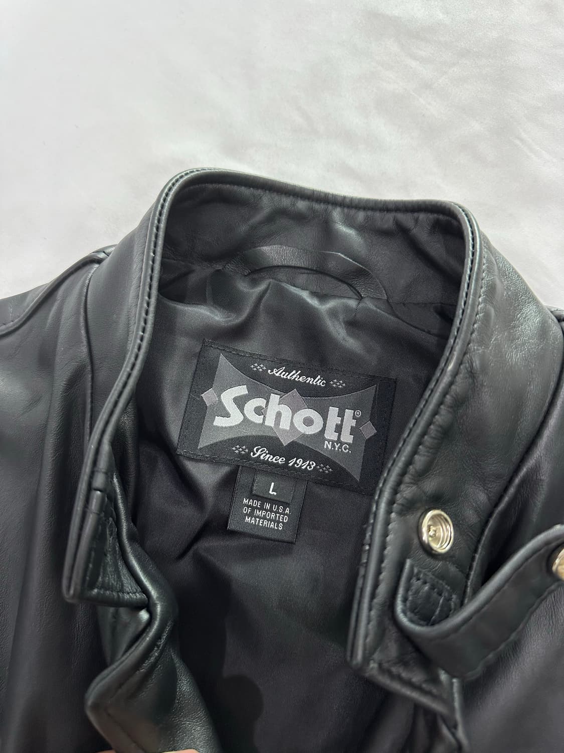 [L] 쇼트 654 카페레이서 카프스킨 싱글 레더 자켓 상품이미지5