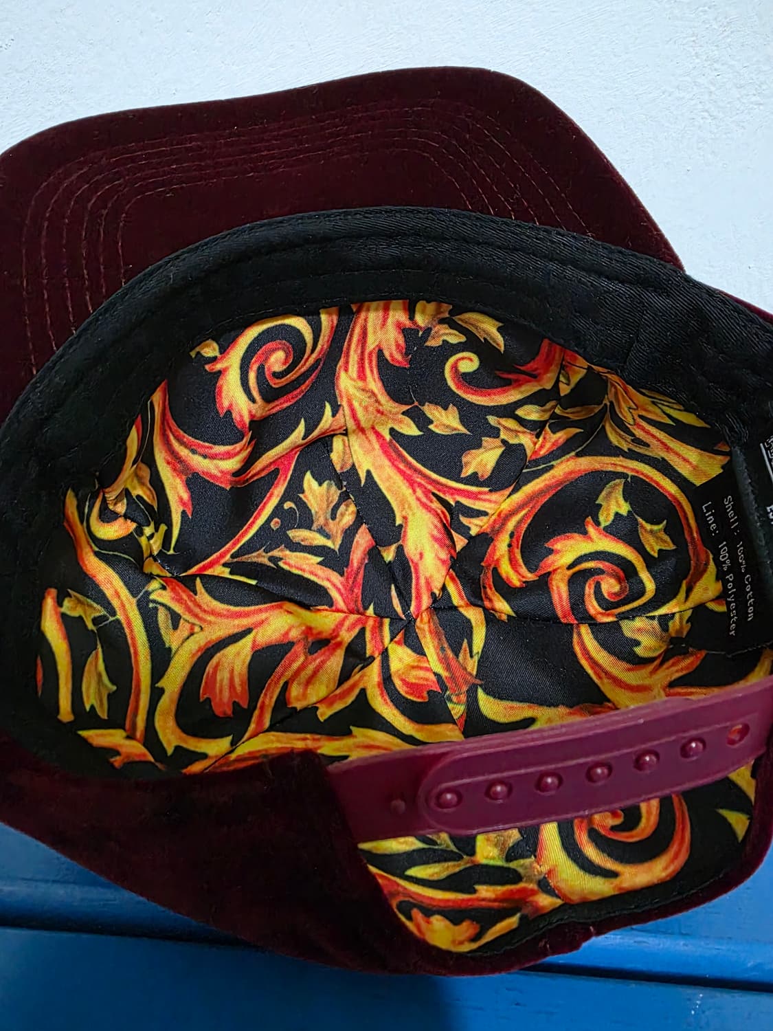 헤이터 벨벳소재 버건디 스냅백. 새거수준 상품이미지4