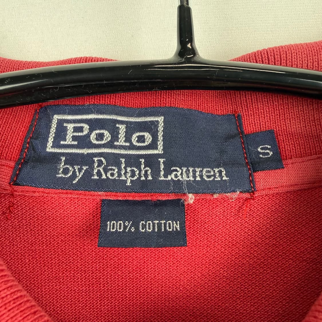 (S) 폴로 랄프로렌 올드스쿨 빅포니 카라 티 레드 상품이미지3