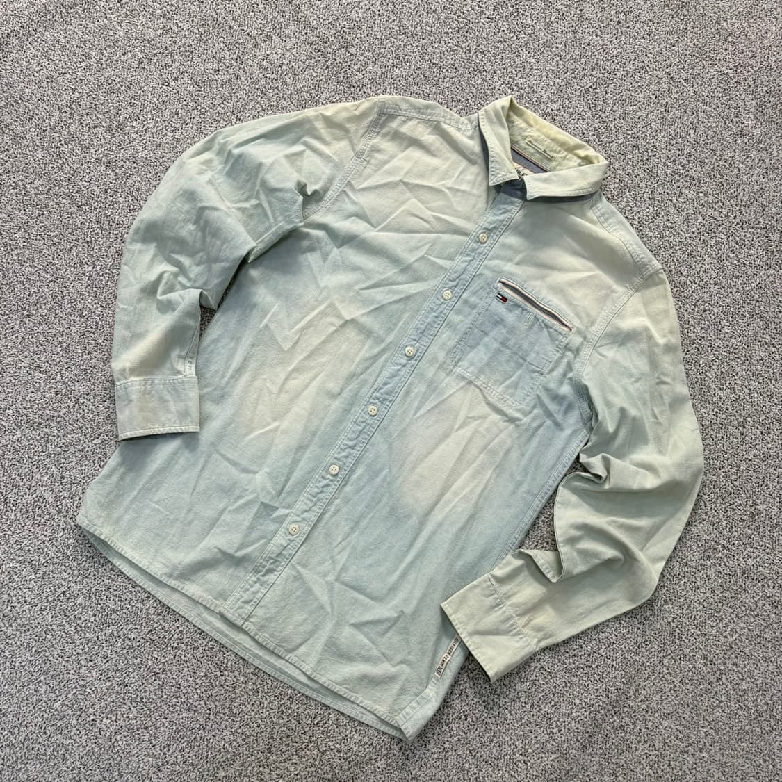 S 타미힐피거 남성 연청 데님 셔츠 남방 0330J 상품이미지1