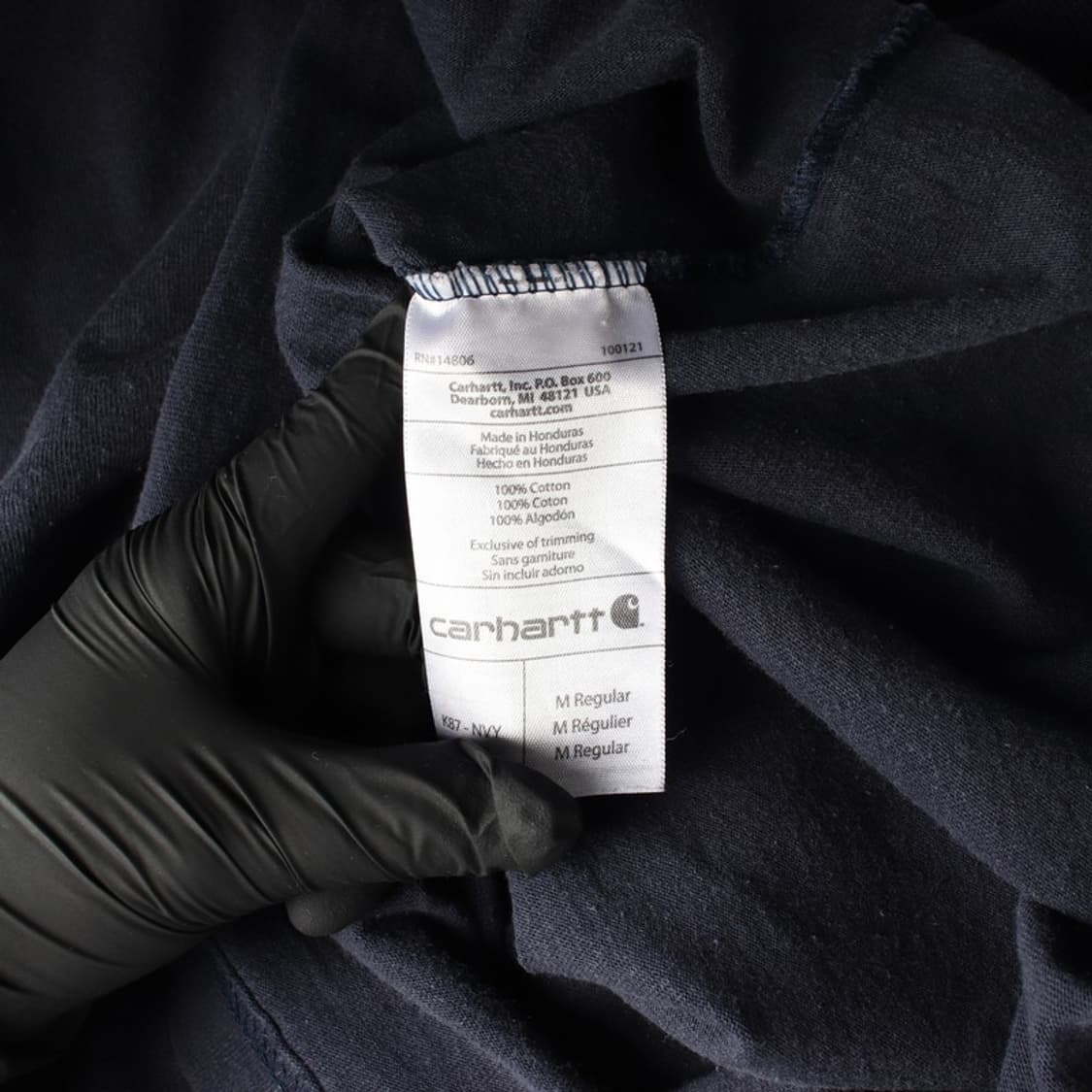 칼하트 네이비 오리지널핏 포켓 반팔티 M 상품이미지6