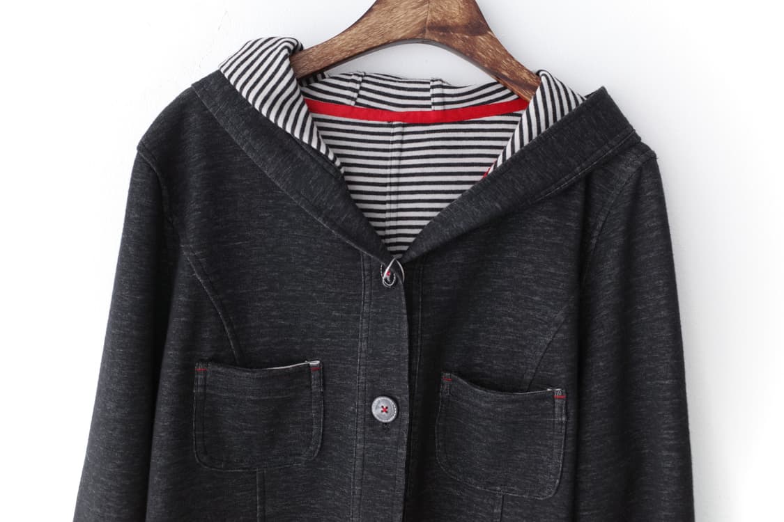 stripe hoodie coat 상품이미지3