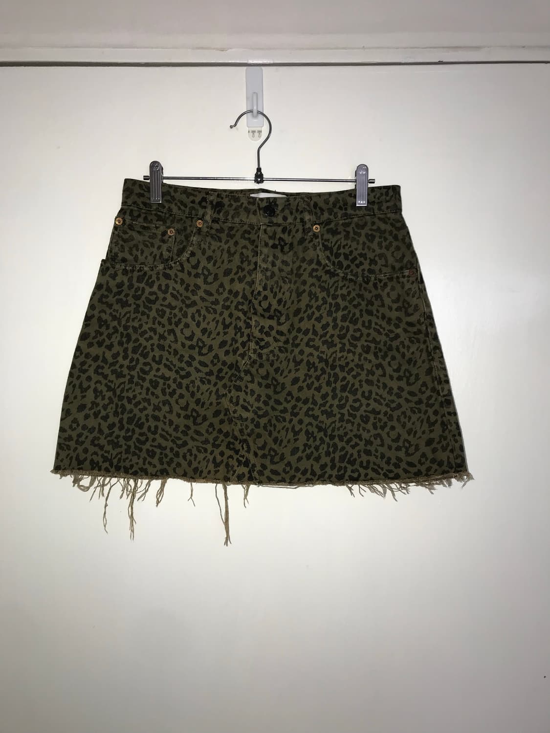 Leopard Pattern Grunge Skirt 상품이미지4