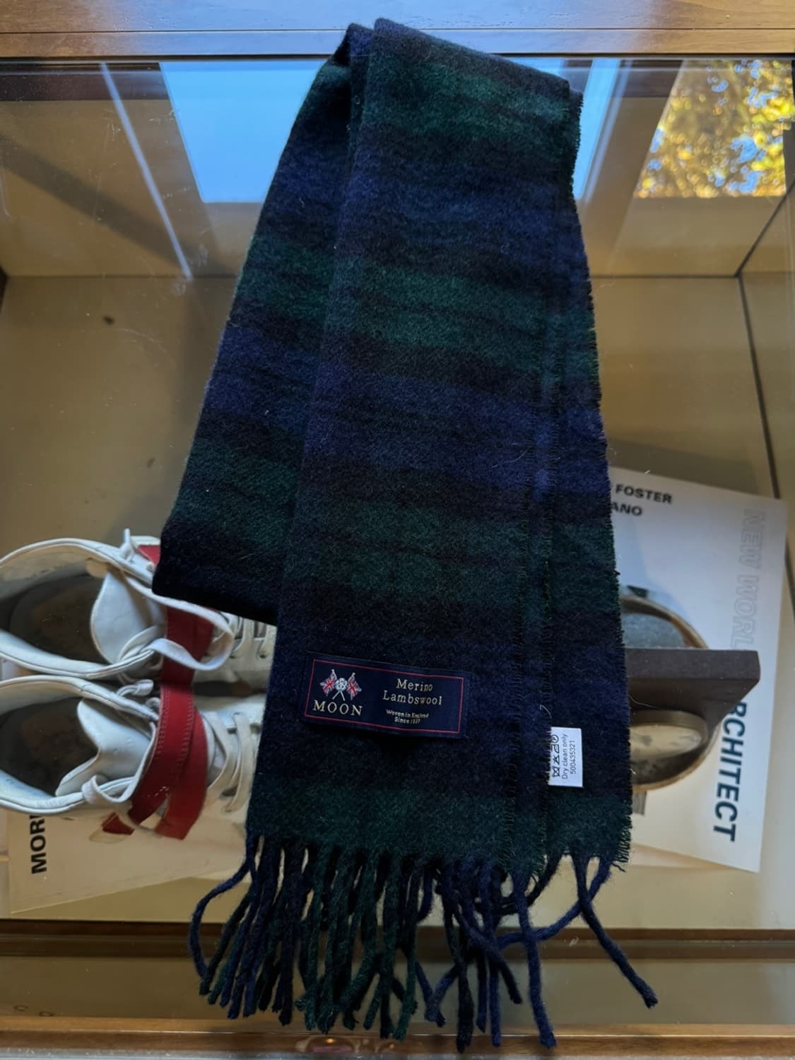 문트위드 블랙와치패턴 머플러 상품이미지1