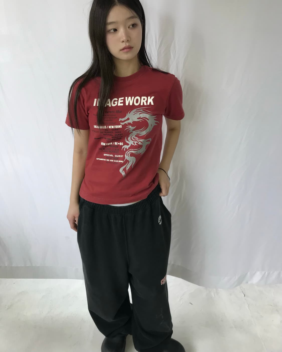 Image work 빈티지 드래곤 티셔츠 상품이미지5