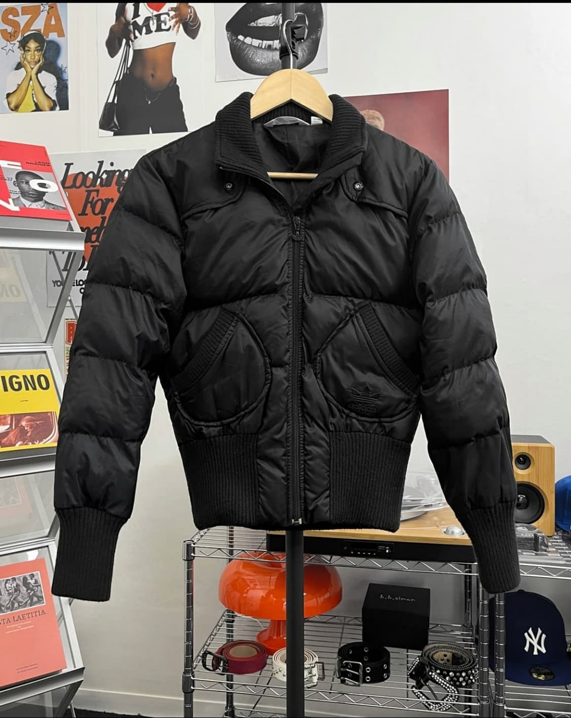 아디다스 00s 크롭 다운 패딩 블랙 상품이미지3