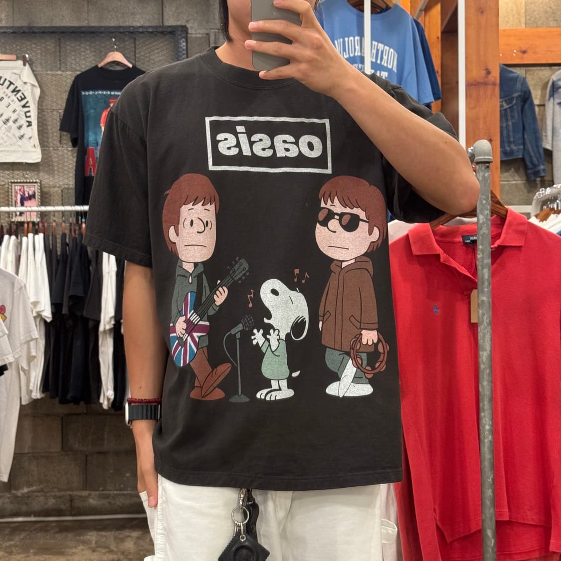 새상품) 오아시스 락밴드 프린팅 티셔츠 (L/XL) 상품이미지2