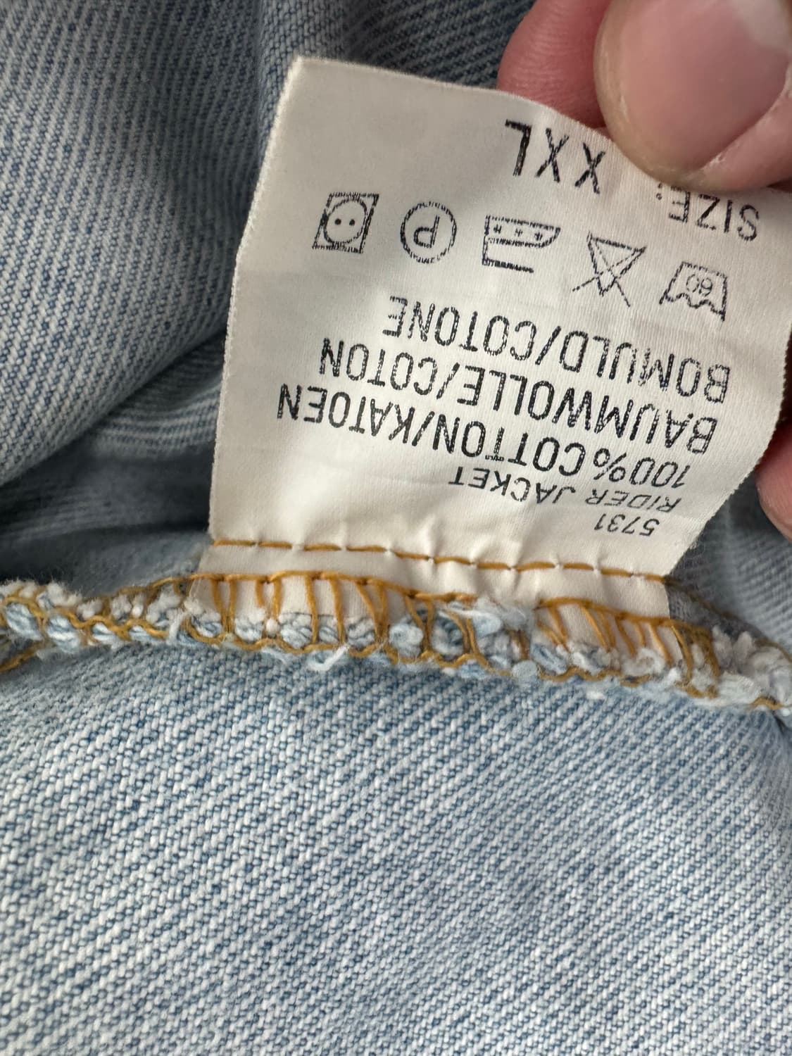 80s lee 청카바 청자켓 XXL 상품이미지5