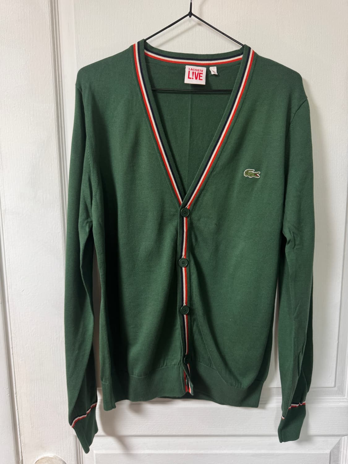 라코스테라이브 남여공용95 그린 면 가디건 상품이미지1