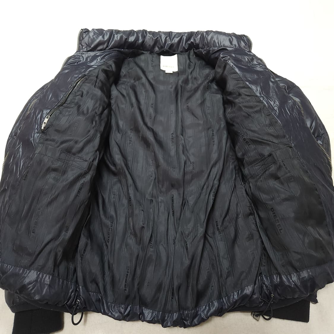 [S] 디젤 네이비 니일론 남여 숏패딩 (~90) 상품이미지8