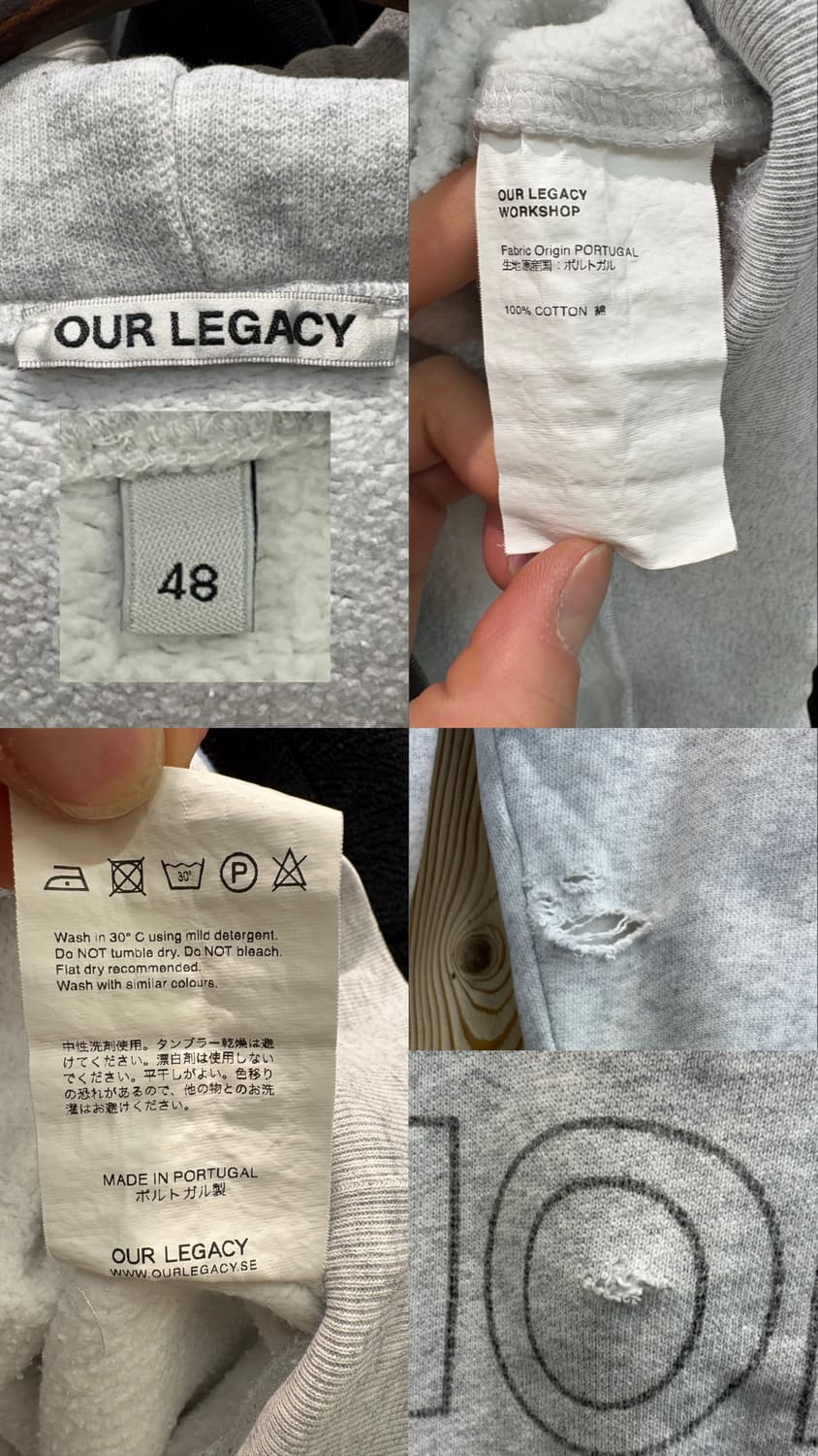 아워레가시 워크샵 후드 음양 프린트 오버다이드 카본 상품이미지10