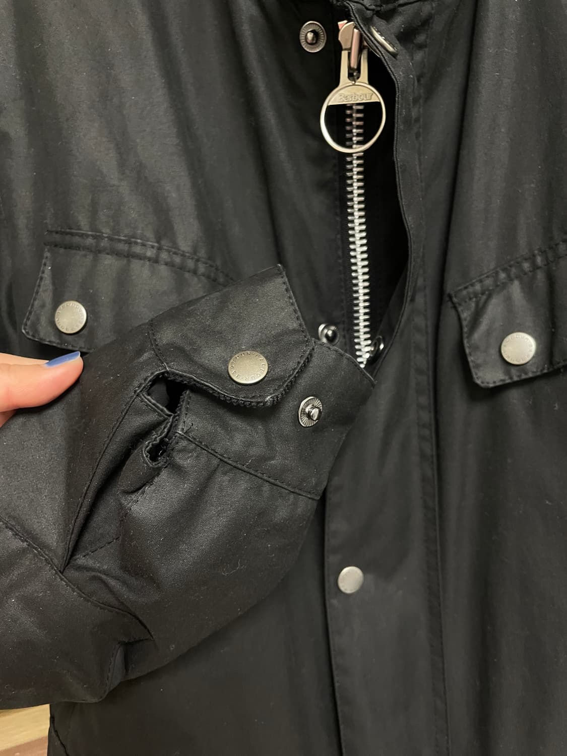 택o 새것)Barbour 자켓 왁스코팅 S 상품이미지3