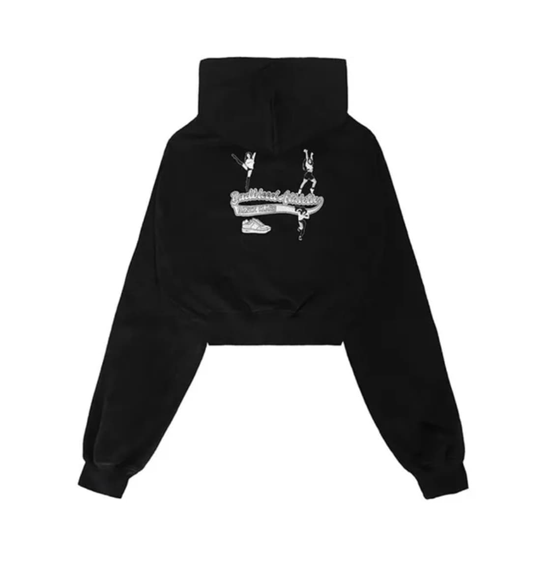 댄스 클래스 헤비웨이트 크롭 후드 집업 - 블랙 상품이미지3