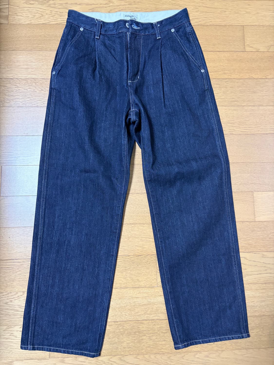 [1] 러프사이드 드레이프 데님 팬츠 원워시드 상품이미지1