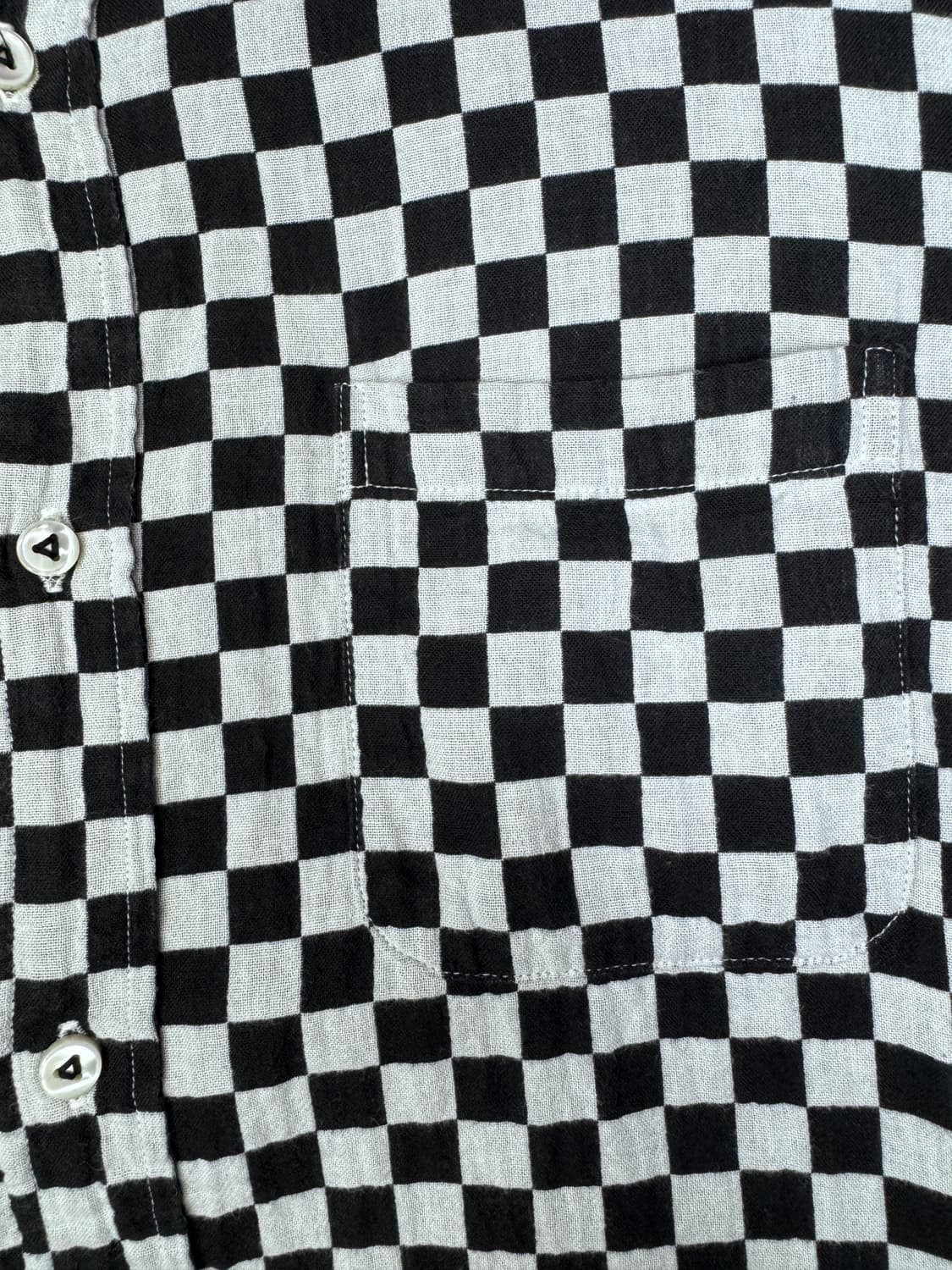 빈티지 00s 슈가케인 SUGAR CANE 체커보드 원포켓 셔츠 L 상품이미지3