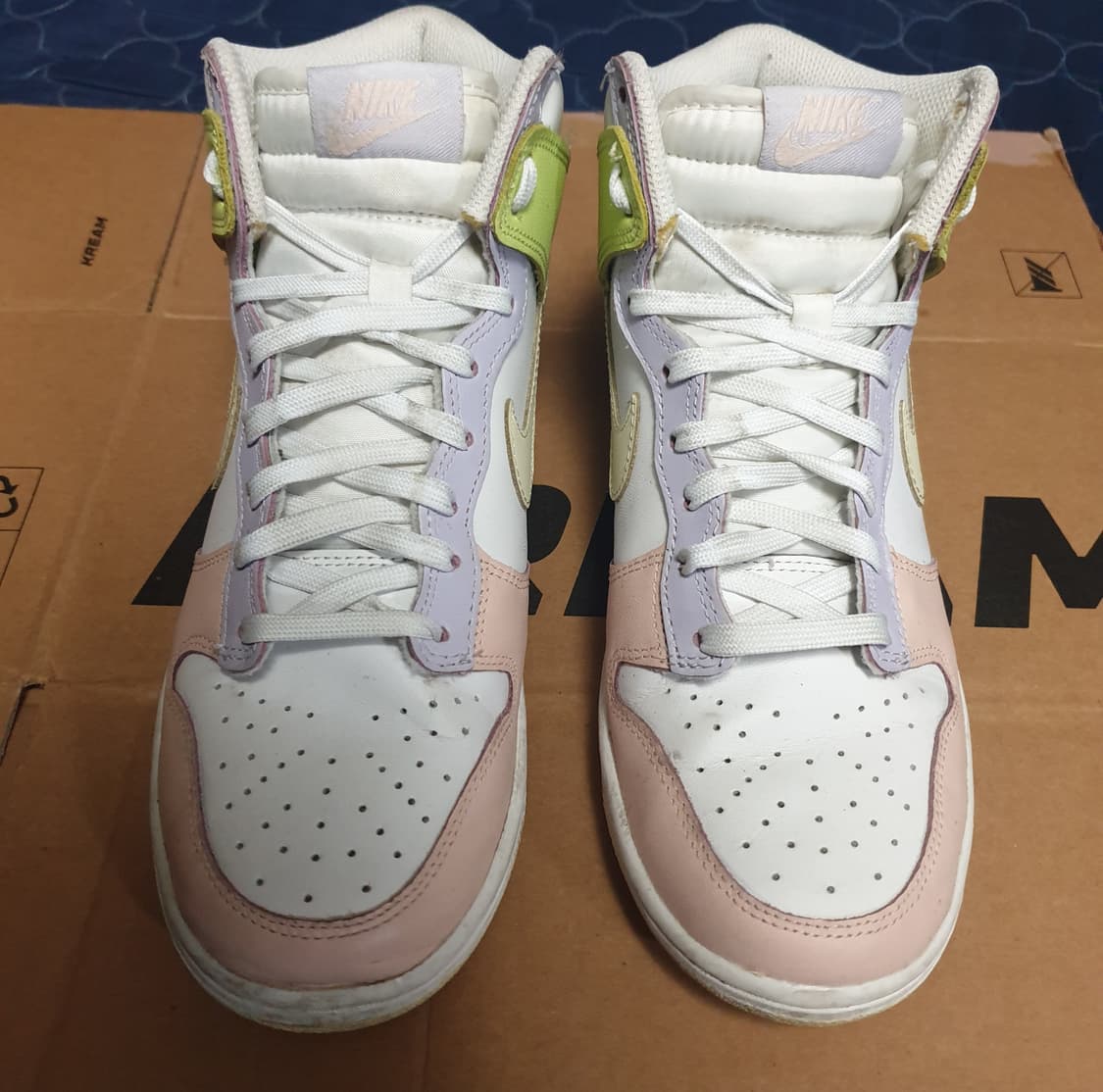 나이키 우먼스 덩크하이 캐시미어 레몬 화이트 트위스트 (245) 상품이미지3