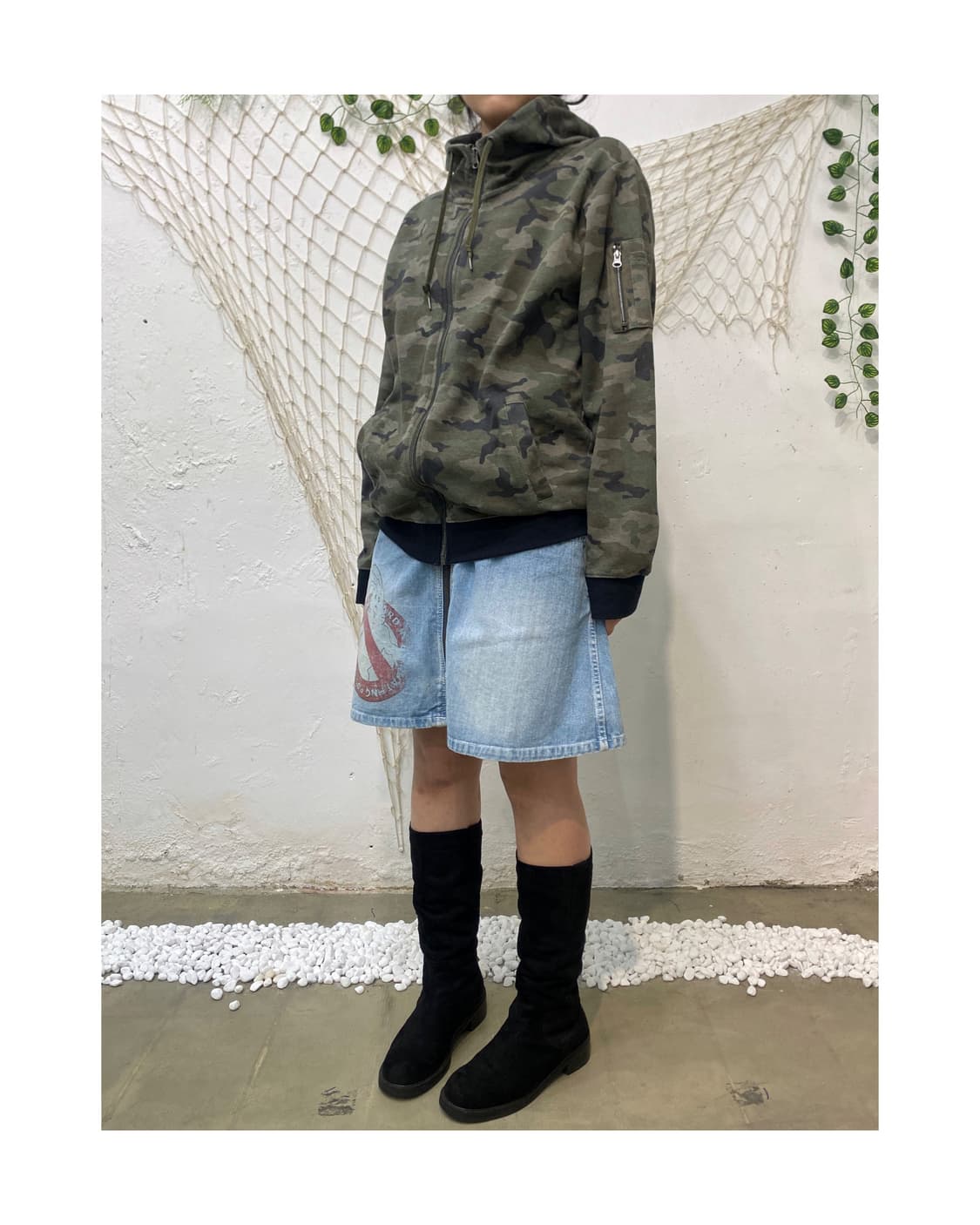 빈티지 카모 후드집업 상품이미지1