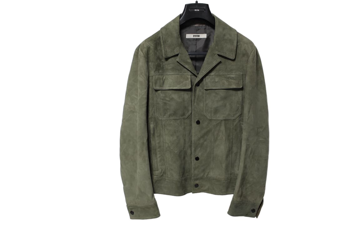 SYSTEM 시스템옴므 스웨이드 크롭 트러커자켓 상품이미지1