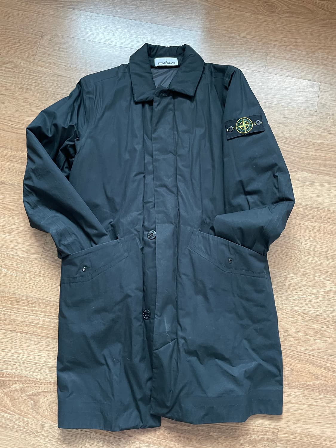 스톤아일랜드 프리마로프트 패딩 코트 블랙 방수 빈티지 올드 그린 상품이미지1