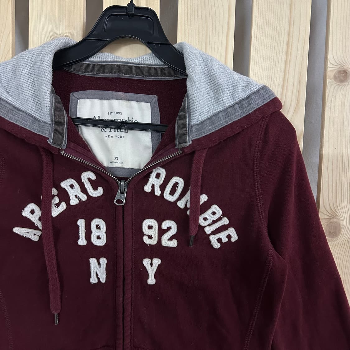 (XS) 아베크롬비 버건디 후드집업 상품이미지4