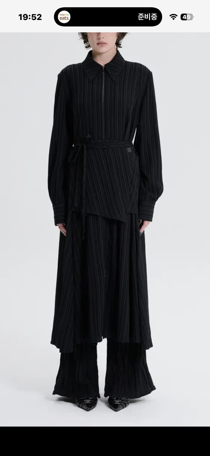 트리밍버드 Wrap Shirt One-piece [ Black ] 상품이미지1