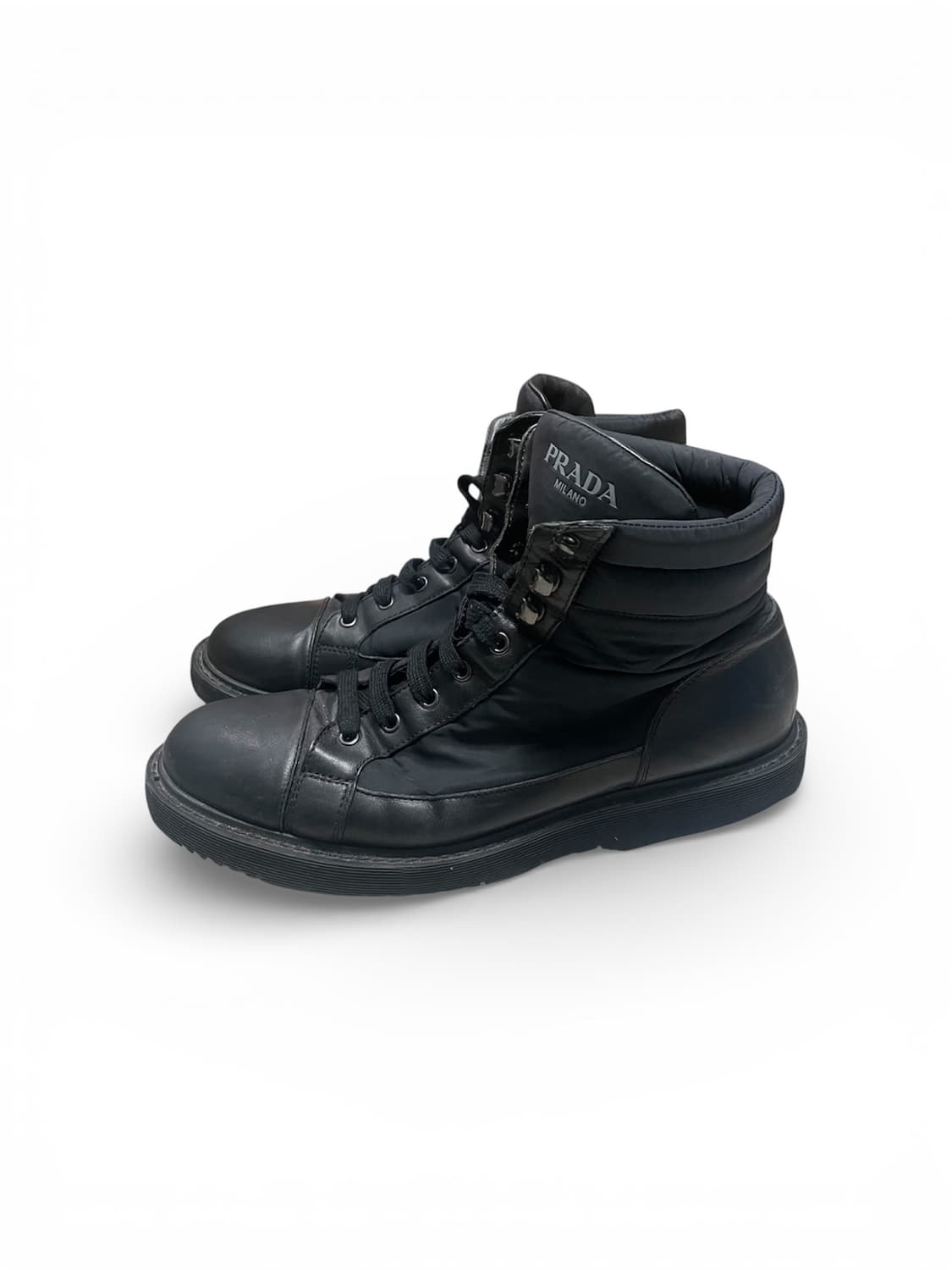 285) 프라다 레더 나일론 부츠 워커 상품이미지1