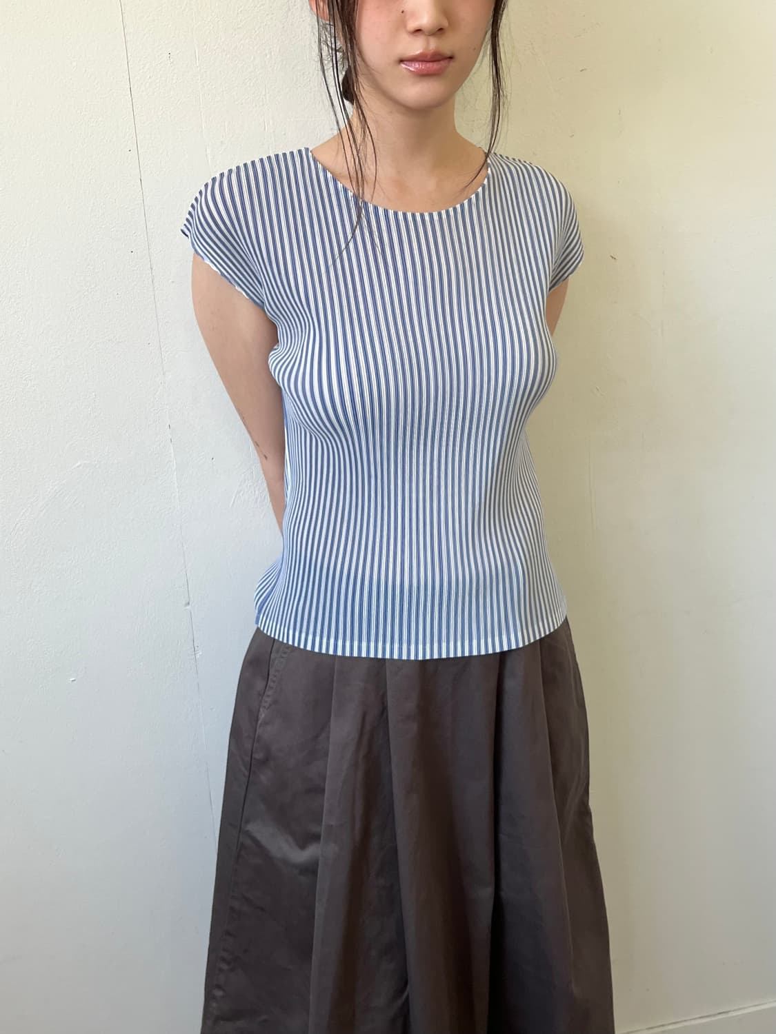 PLIATS PLIASI 스트라이프 플리츠 베스트 상품이미지3