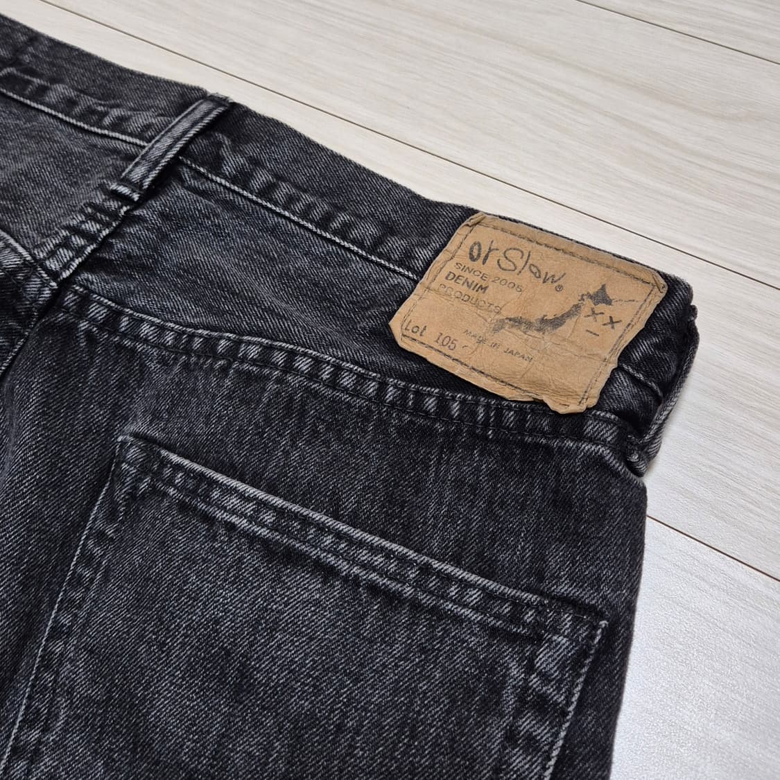 오어슬로우(Orslow) 스톤 블랙 105 판매 3사이즈 상품이미지3