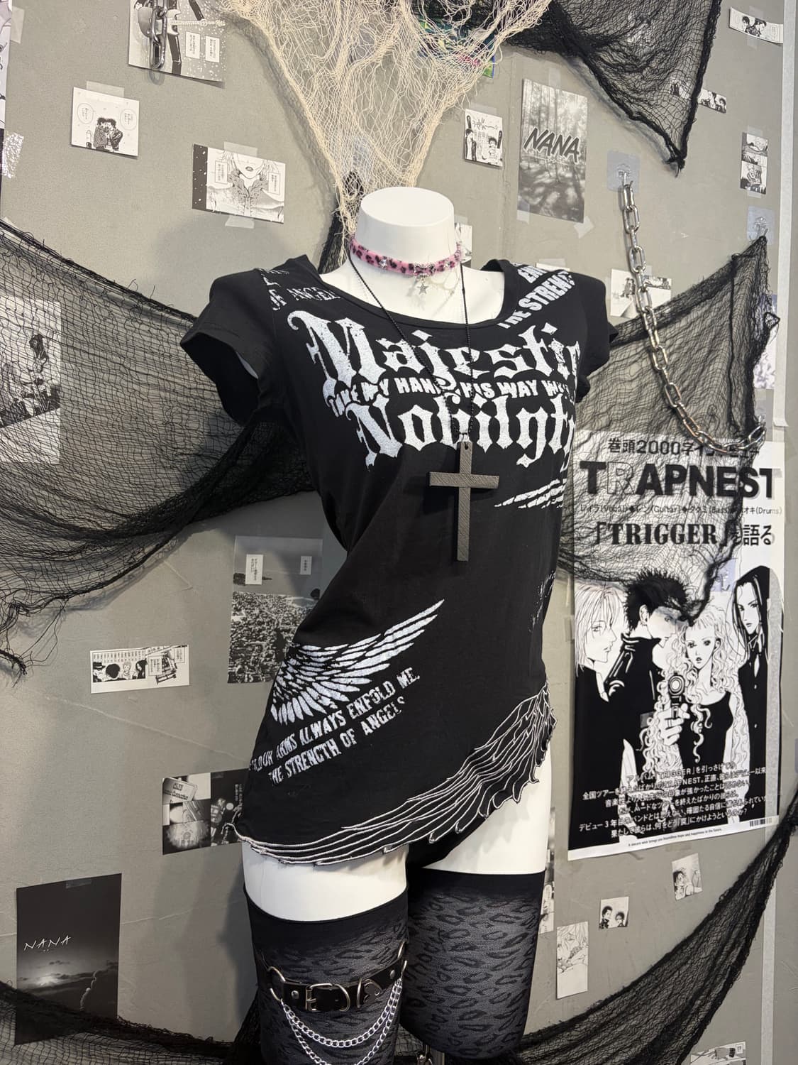 PUNK wing Diagonal detail halfsleeve 상품이미지6