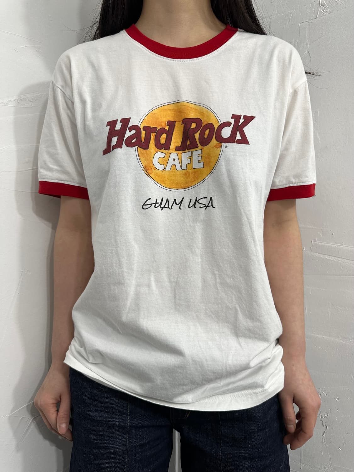 hard rock guam usa ringer t-shirt 상품이미지1