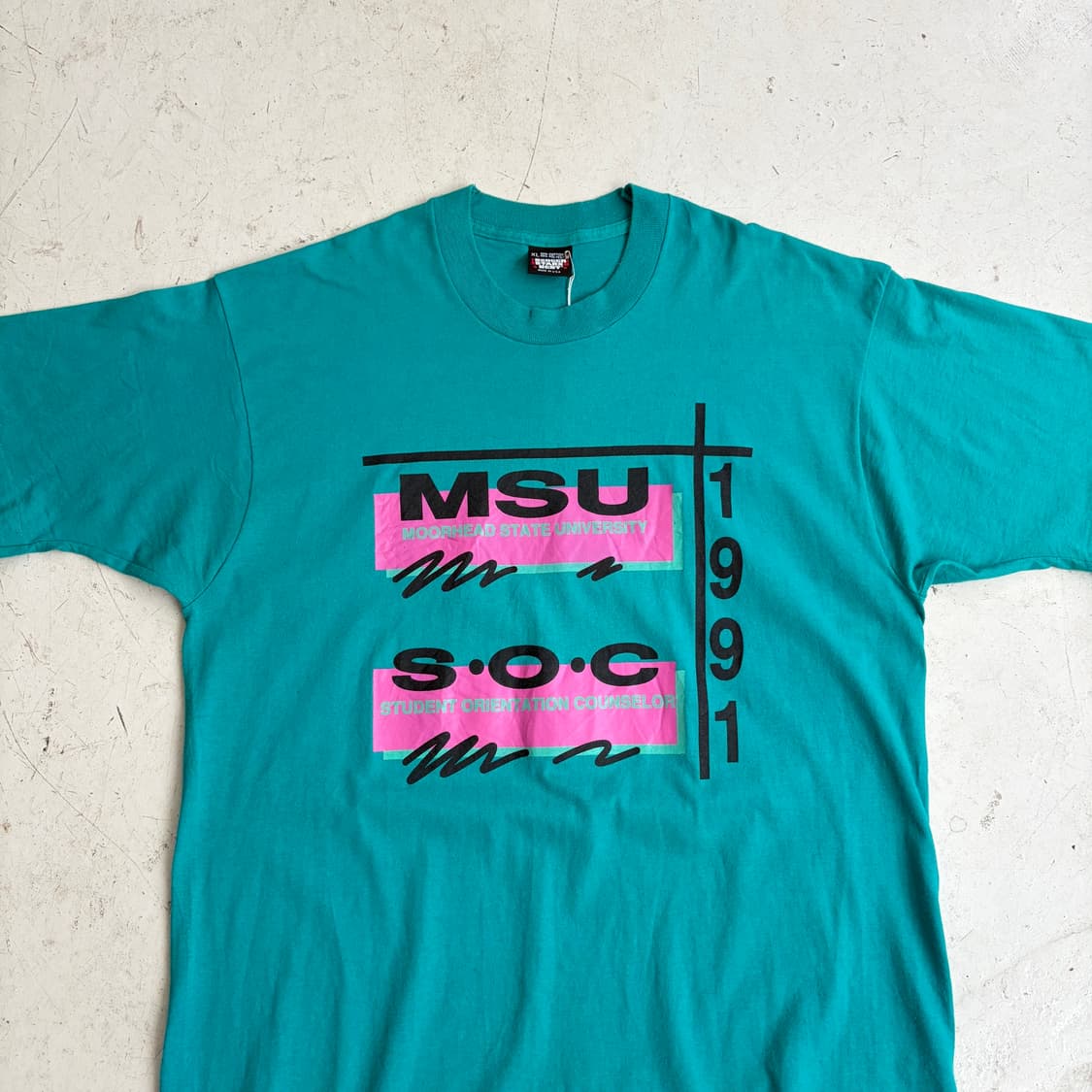 90s USA 오리엔테이션 카운슬러 빈티지 반팔티 XL 상품이미지4