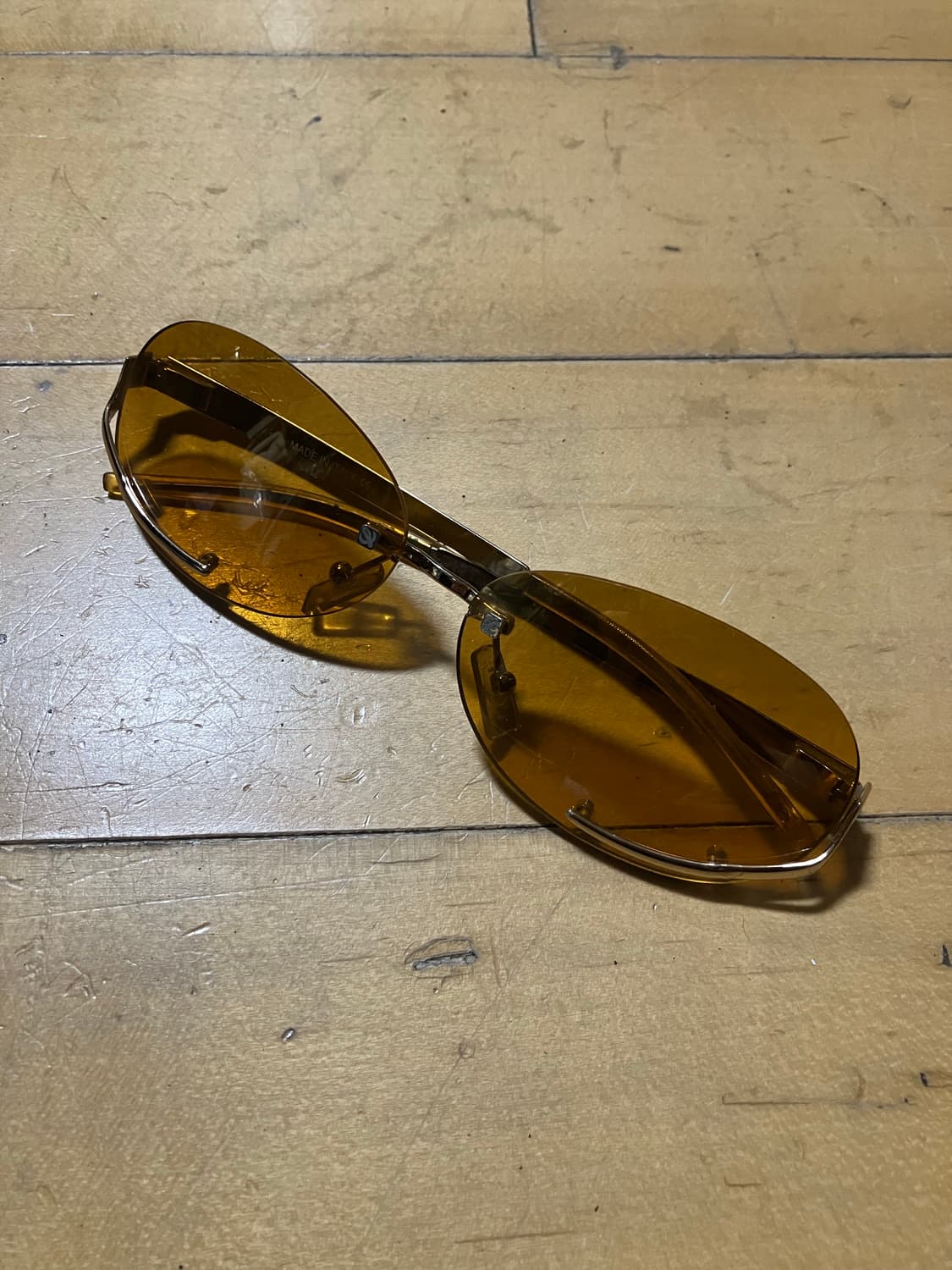 LOEWE 00s 빈티지 로에베 긱시크 골드 림리스 선글라스 상품이미지3