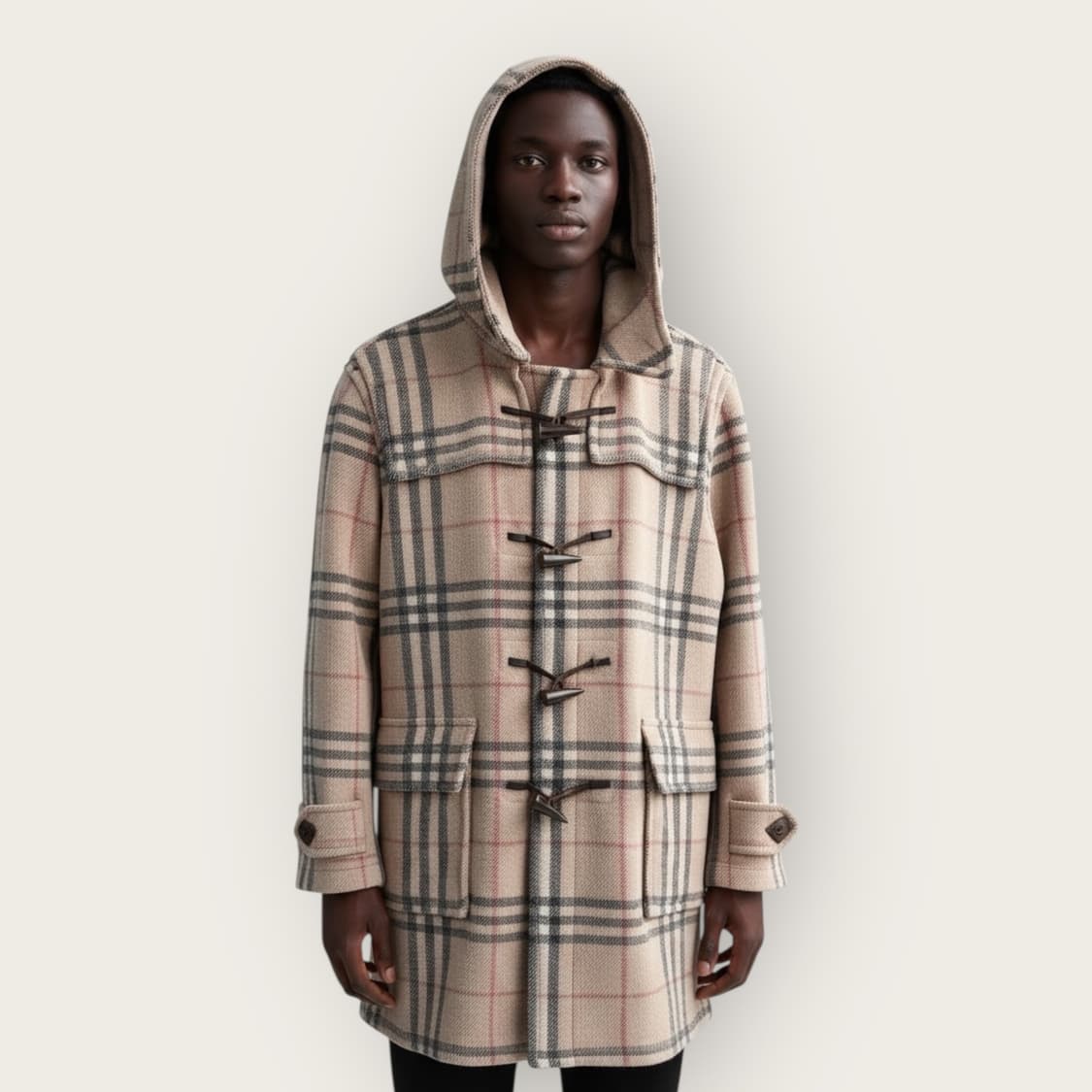 UK48/ 버버리 스페셜리티 노바체크 후디드 떡볶이 코트 상품이미지1