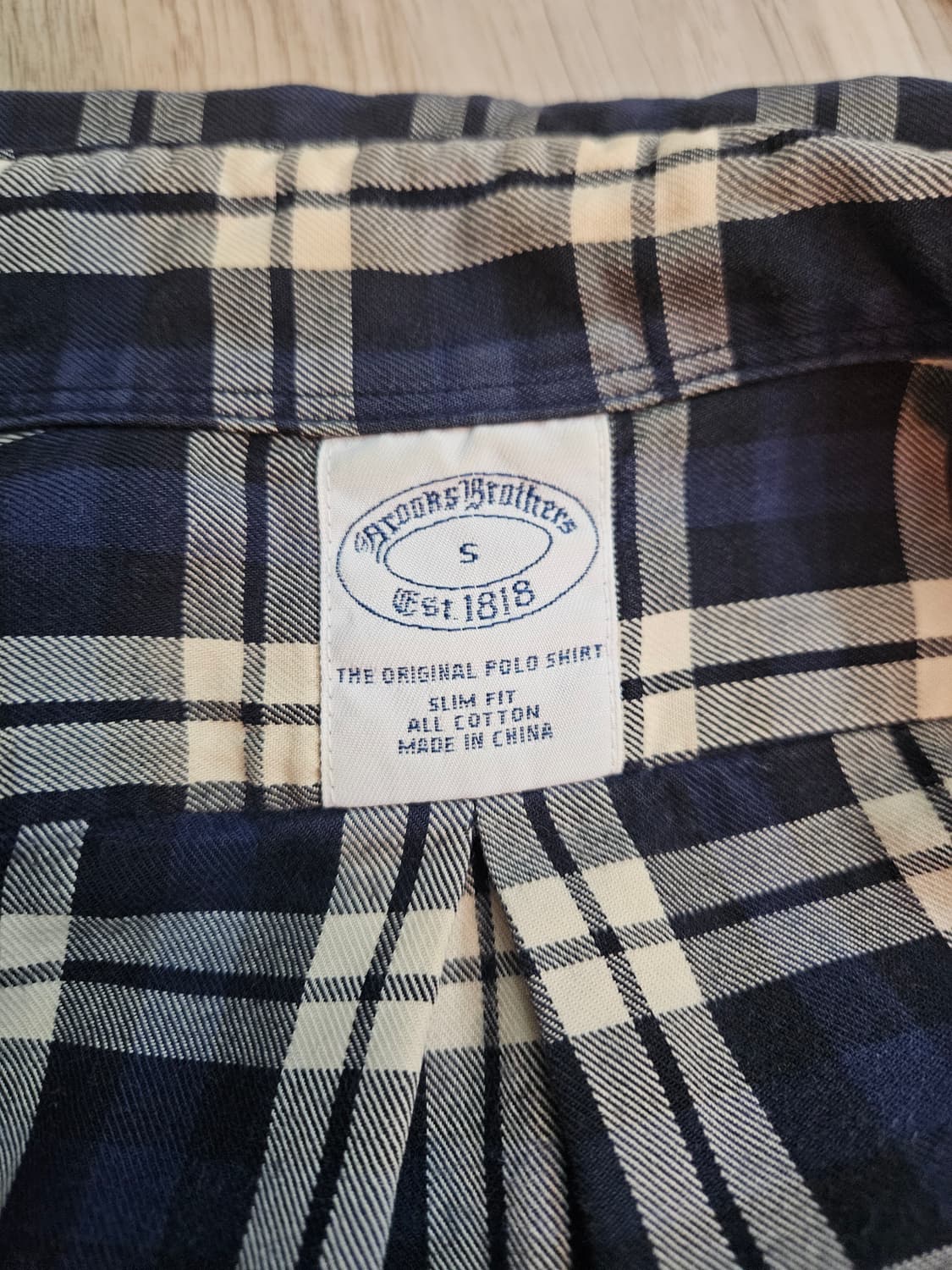 브룩스브라더스 체크 셔츠 S 상품이미지3