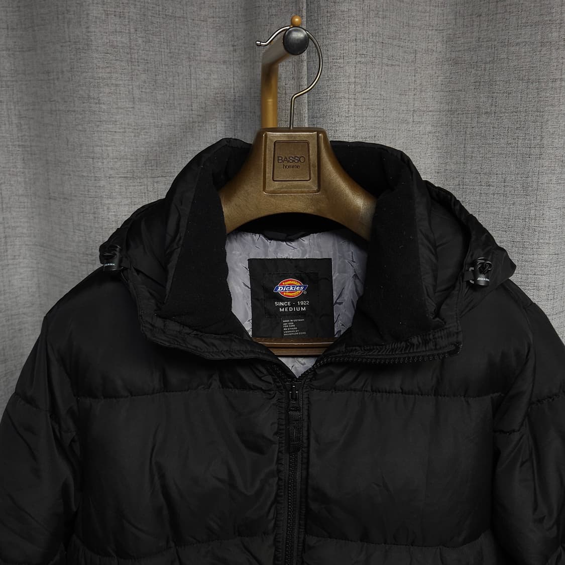 M ) 디키즈 남녀공용 롱패딩 블랙 상품이미지2