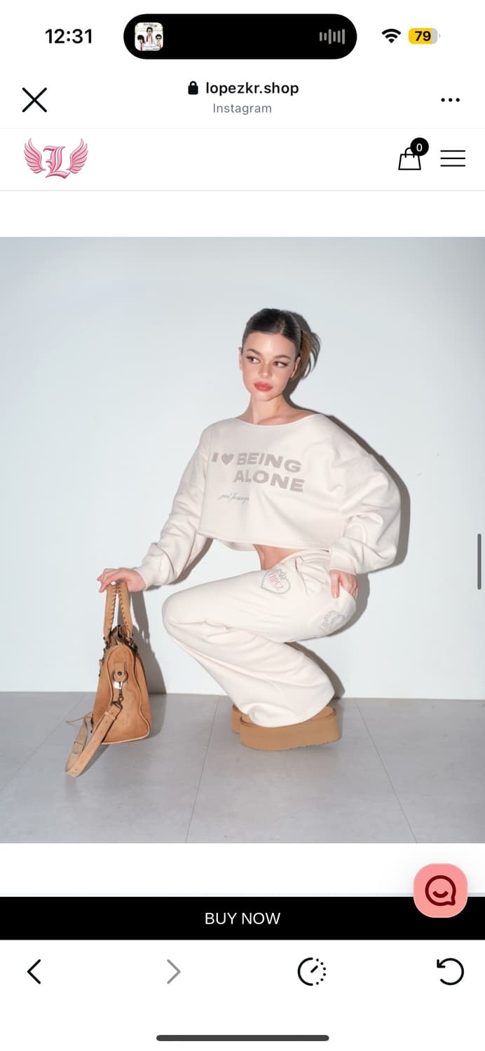 로페즈 블러쉬 클라우드 기모 셋업 상품이미지1