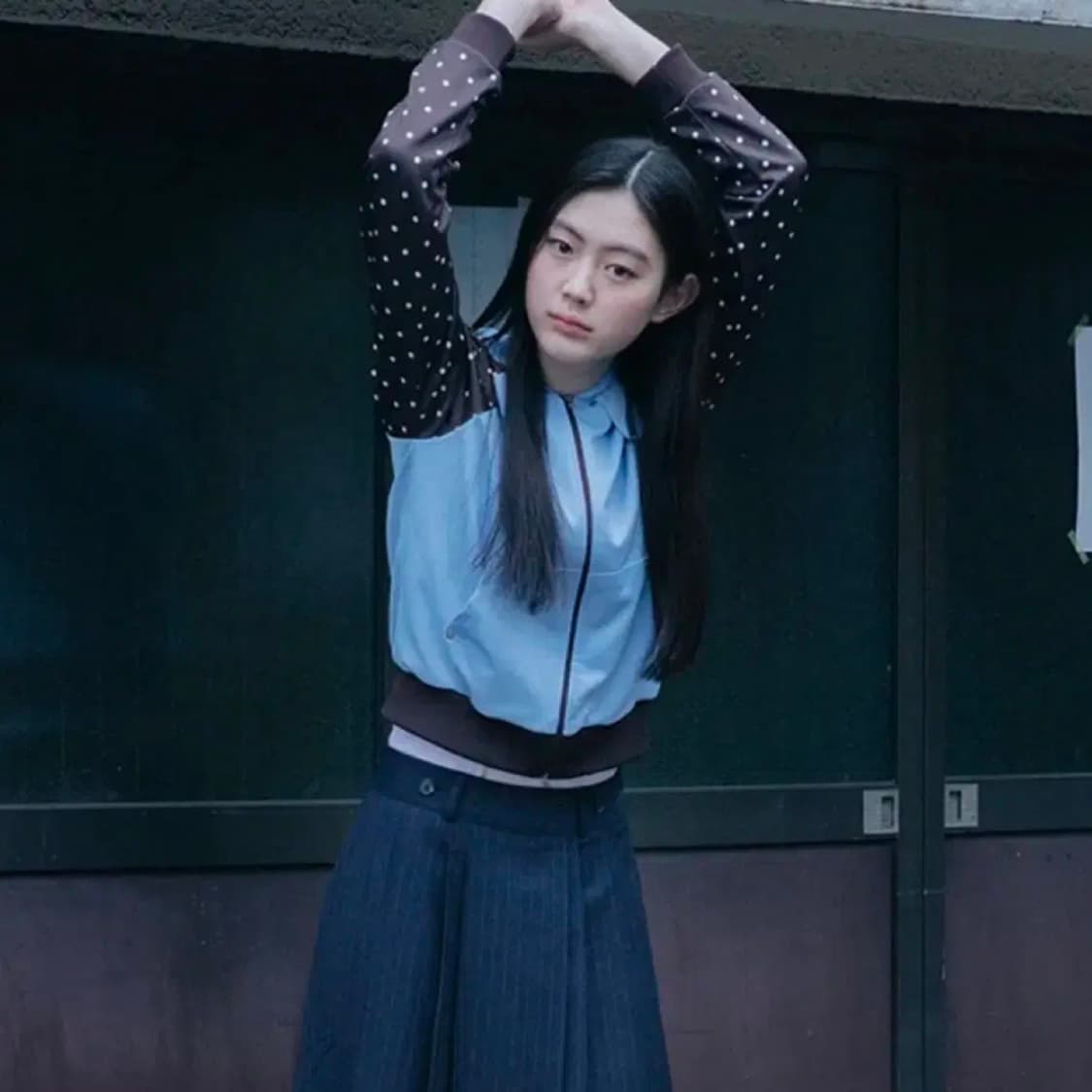 오헤시오 도트 투톤 집업 블루 상품이미지2