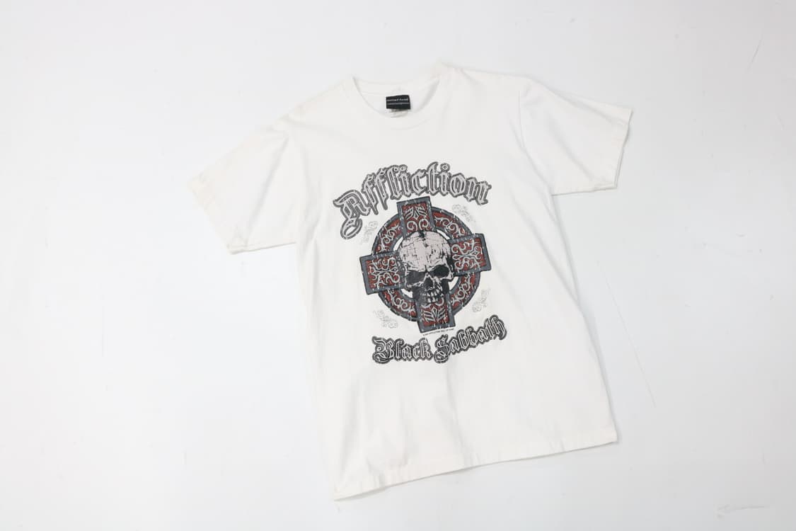 Affliction x  블랙 사바스 빈티지 스컬 그래픽 티셔츠 (M) 상품이미지2