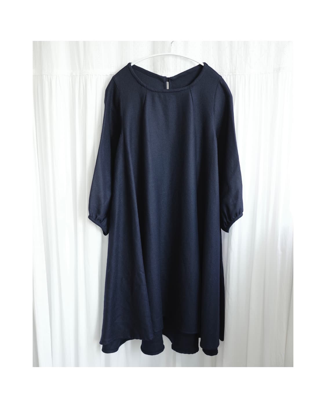 Navy A-line one-piece 상품이미지3