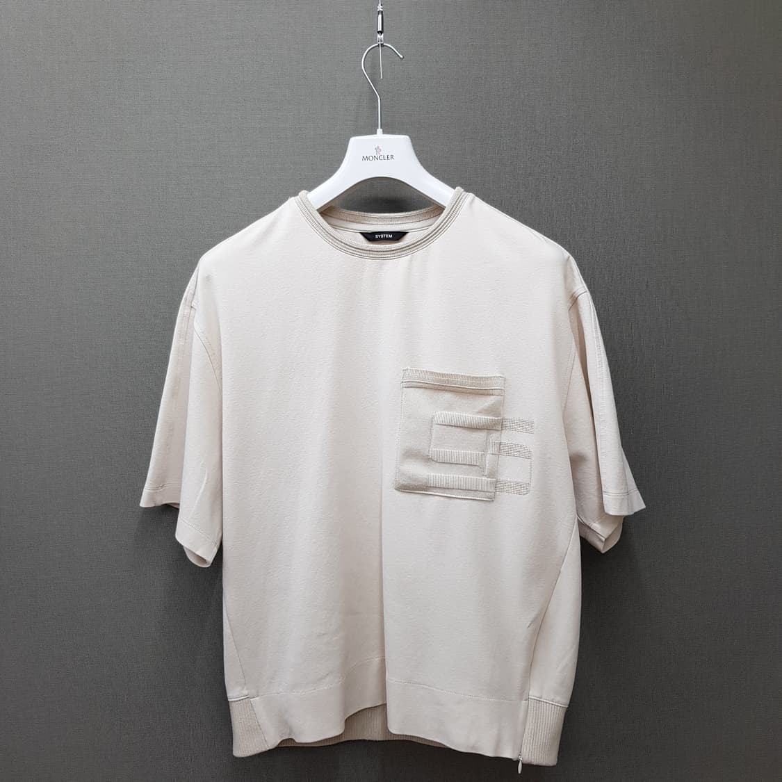 한섬 시스템옴므 2022 포켓 디테일 반팔 티셔츠 100사이즈 상품이미지1