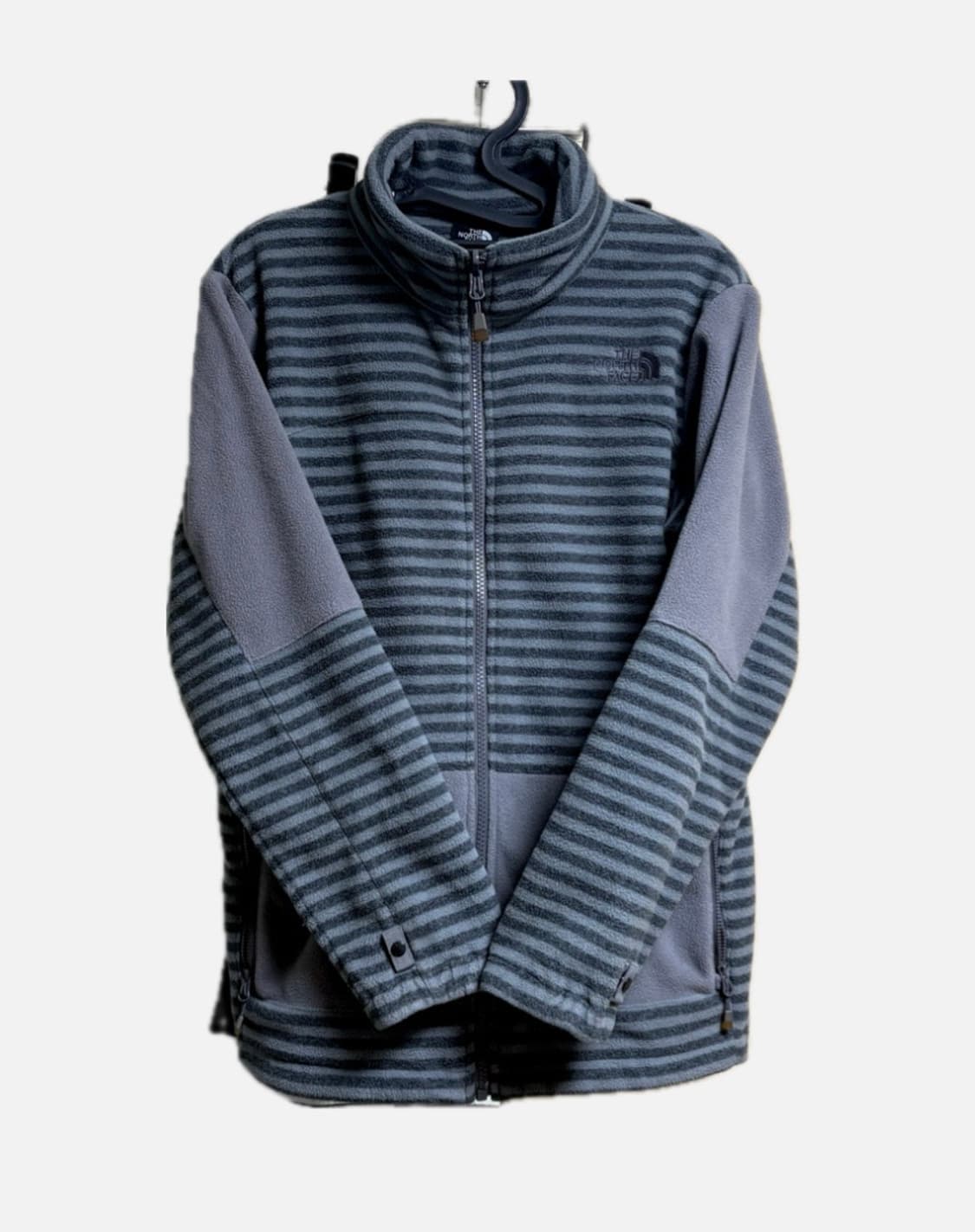 노스페이스 스트라이프 플리스 후리스 그레이 상품이미지1